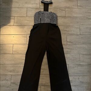 VENUS Black and Rhinestone studded Jumpsuit